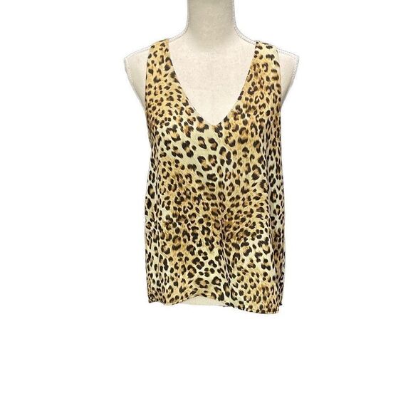 Francesca's Collections Tops - Francescas Everly Brown Animal Print Lined Sleeveless Top Size Small NWT